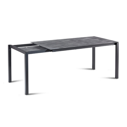 BEST Gartentisch Palazzo 160-210 x 75 x 90 (B x H x T) wetterfest Hochdrucklaminat (HPL) anthrazit