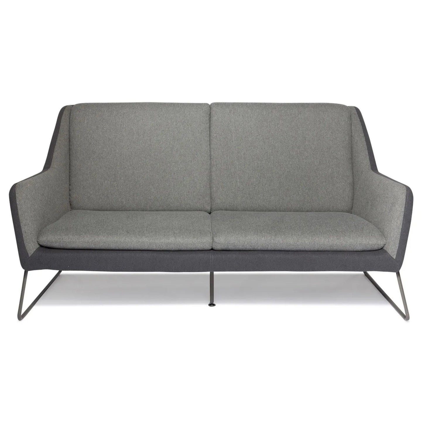 hjh OFFICE Sofa LAGUN 174 x 97 x 84 cm (B x H x T) 100 % Polyester hellgrau/dunkelgrau