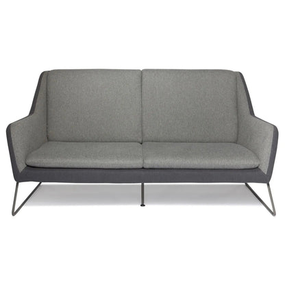 hjh OFFICE Sofa LAGUN 174 x 97 x 84 cm (B x H x T) 100 % Polyester hellgrau/dunkelgrau