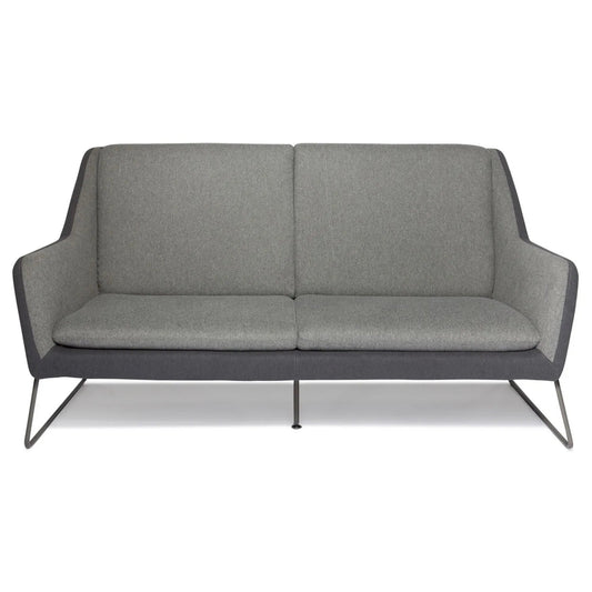 hjh OFFICE Sofa LAGUN 174 x 97 x 84 cm (B x H x T) 100 % Polyester hellgrau/dunkelgrau