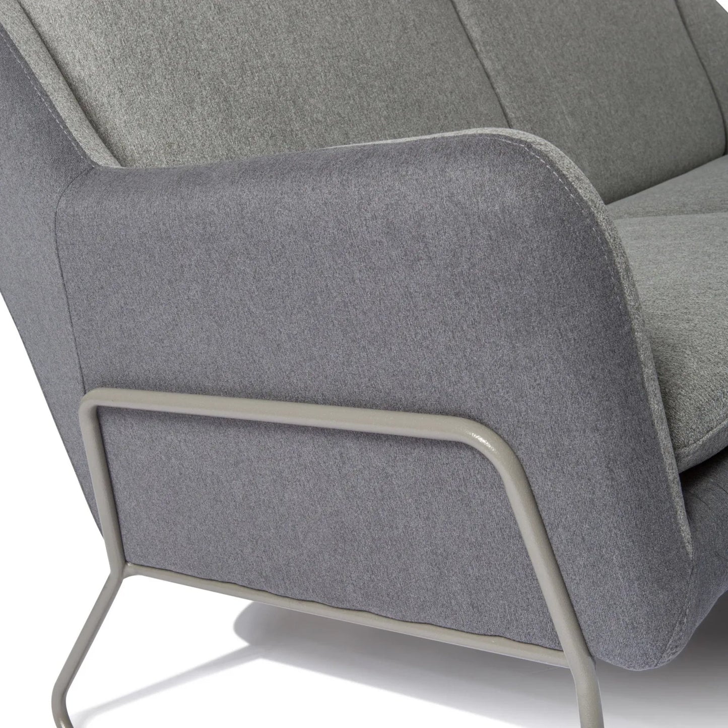 hjh OFFICE Sofa LAGUN 174 x 97 x 84 cm (B x H x T) 100 % Polyester hellgrau/dunkelgrau