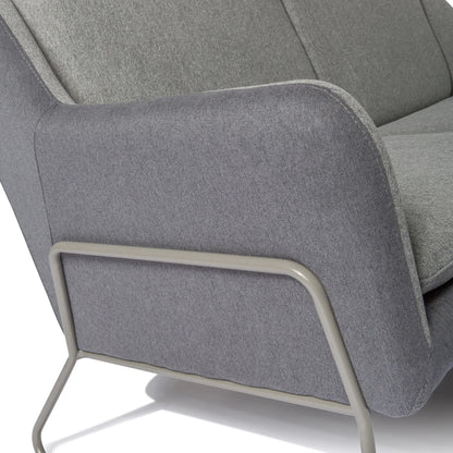 hjh OFFICE Sofa LAGUN 174 x 97 x 84 cm (B x H x T) 100 % Polyester hellgrau/dunkelgrau