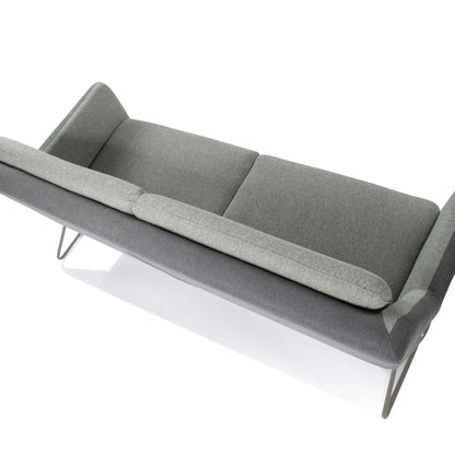 hjh OFFICE Sofa LAGUN 174 x 97 x 84 cm (B x H x T) 100 % Polyester hellgrau/dunkelgrau