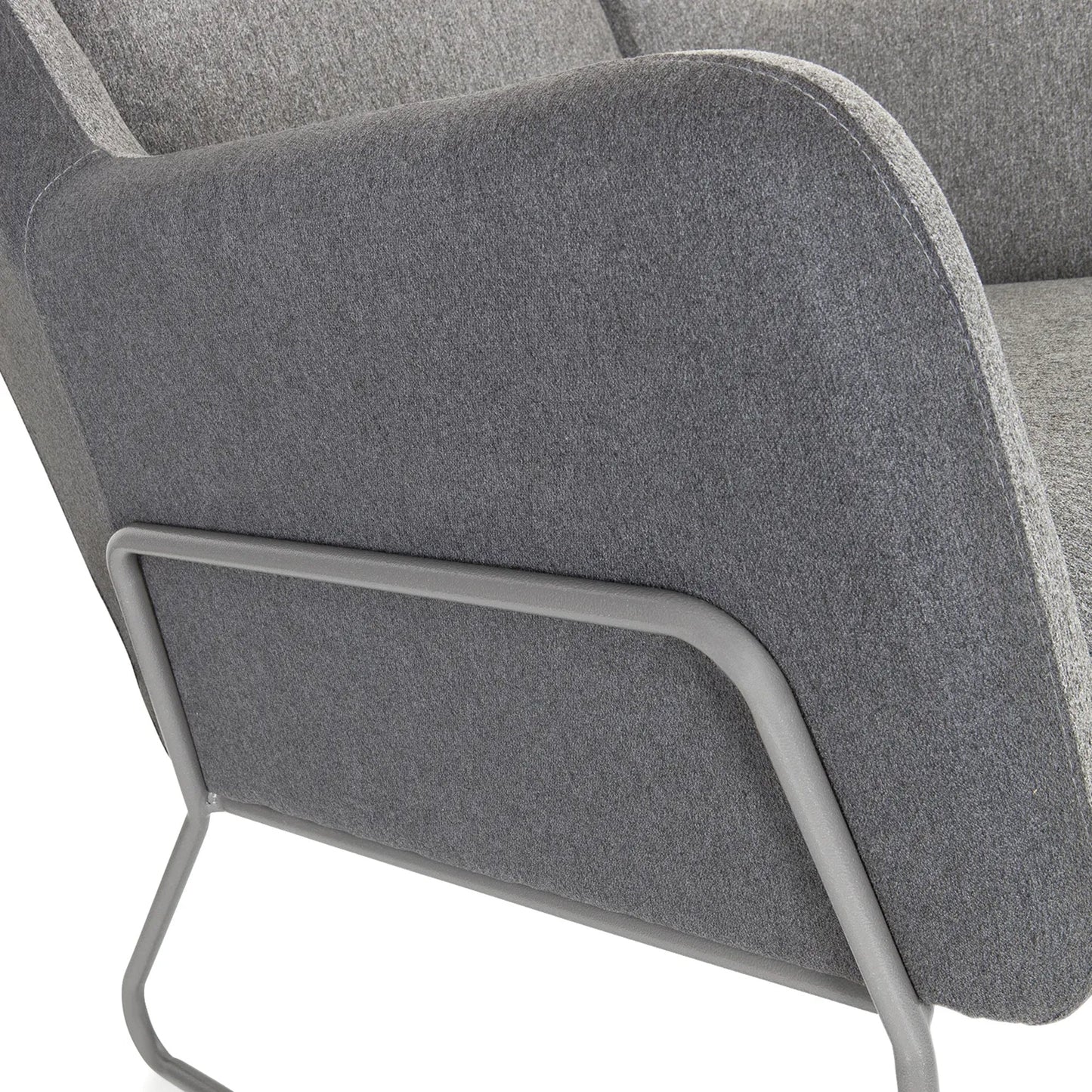 hjh OFFICE Sessel LAGUN 74 x 97 x 84 cm (B x H x T) hellgrau/dunkelgrau