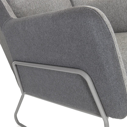 hjh OFFICE Sessel LAGUN 74 x 97 x 84 cm (B x H x T) hellgrau/dunkelgrau