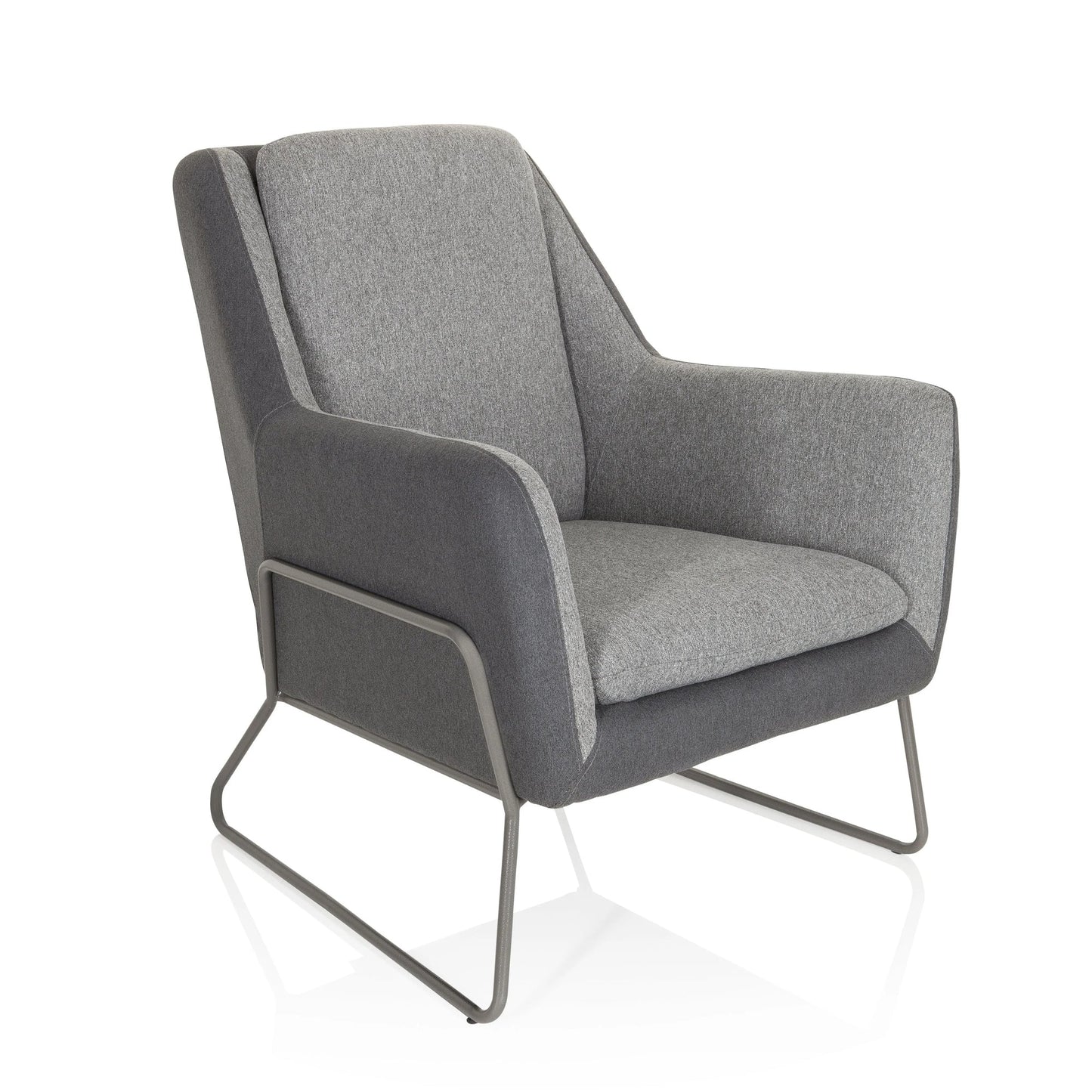 hjh OFFICE Sessel LAGUN 74 x 97 x 84 cm (B x H x T) hellgrau/dunkelgrau