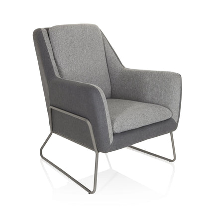 hjh OFFICE Sessel LAGUN 74 x 97 x 84 cm (B x H x T) hellgrau/dunkelgrau