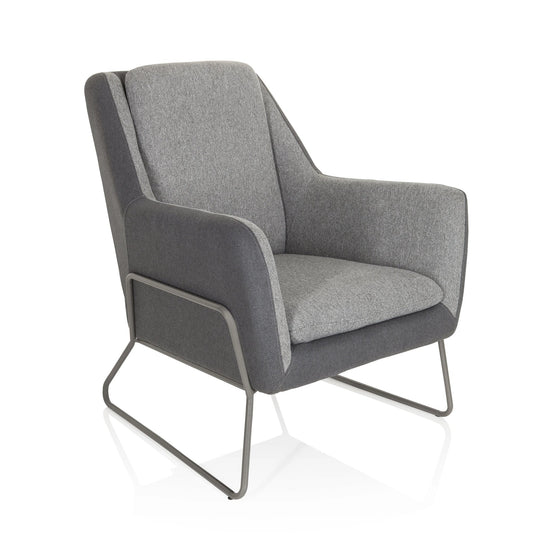 hjh OFFICE Sessel LAGUN 74 x 97 x 84 cm (B x H x T) hellgrau/dunkelgrau