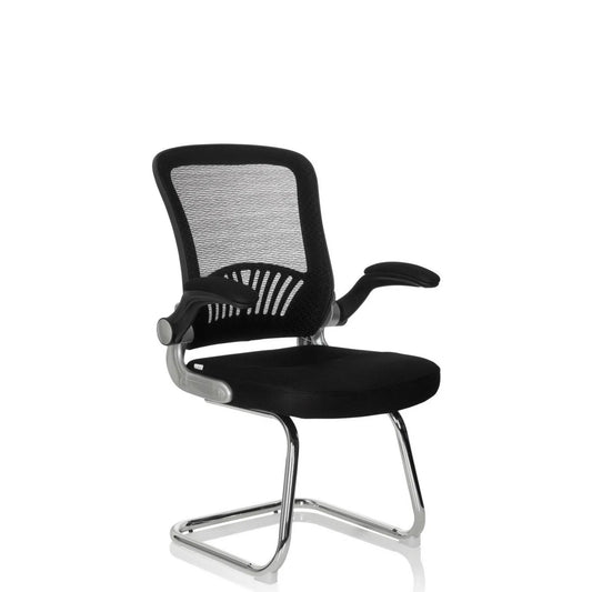 hjh OFFICE Besucherstuhl FLYER PRO V 120kg 100 % Polyester schwarz