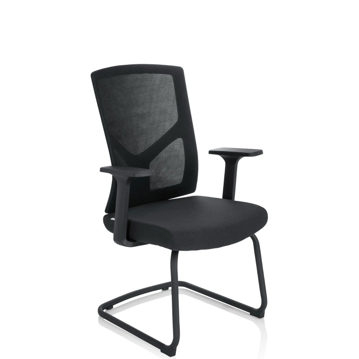 hjh OFFICE Besucherstuhl BRETON V B 120kg 100 % Polyester schwarz