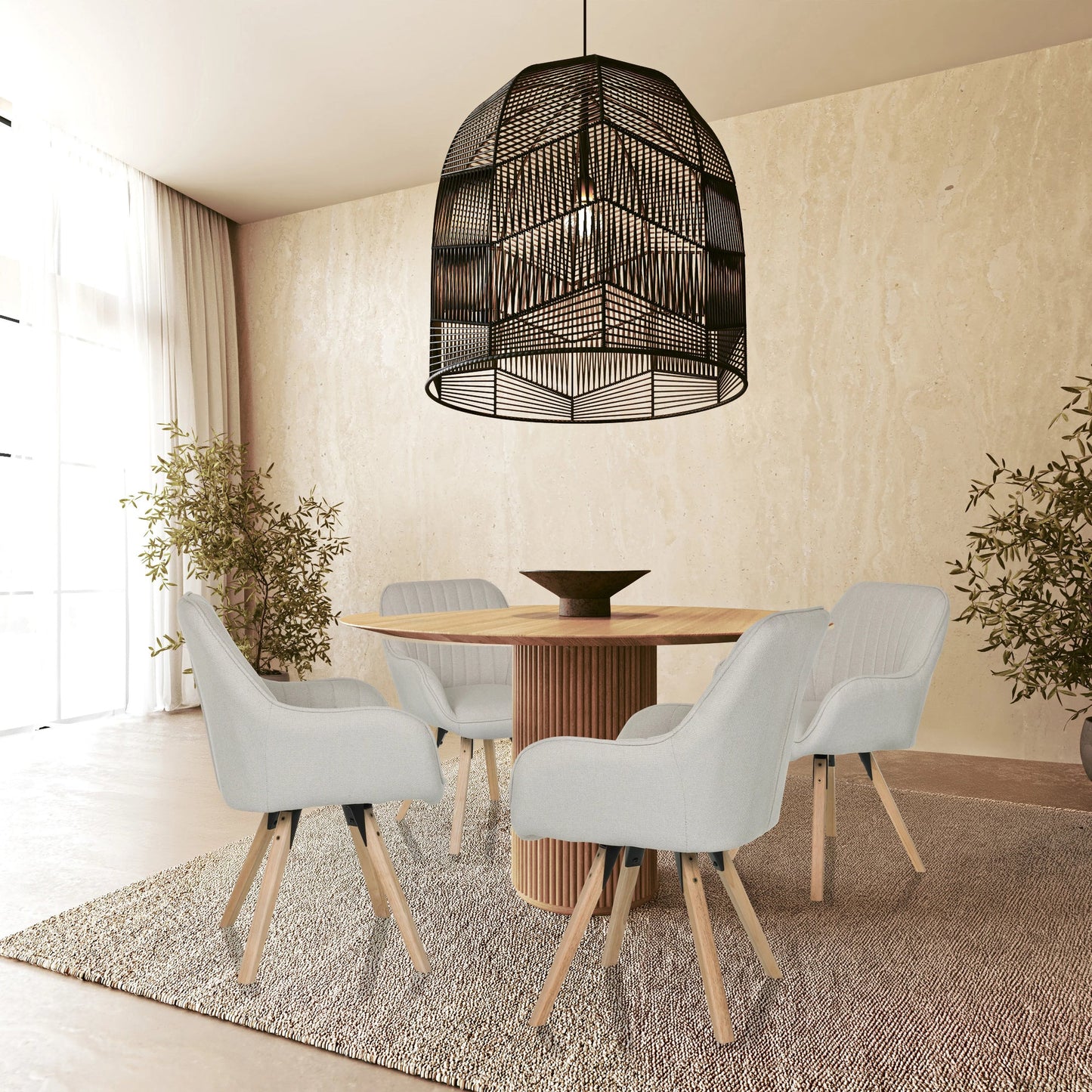 hjh OFFICE Besucherstuhl SCANDI SOFT 110kg 100 % Polyester creme