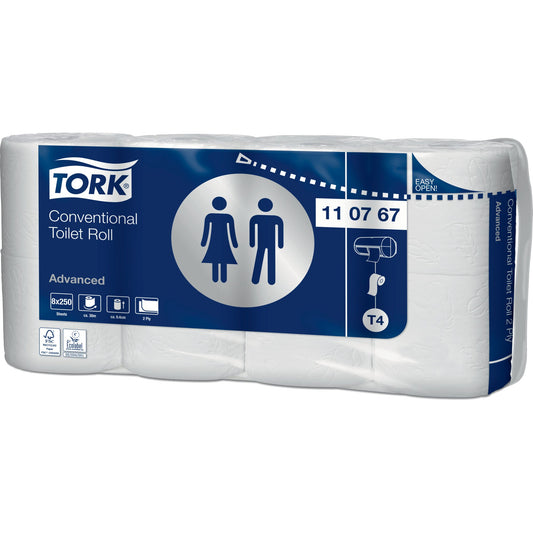 Tork Toilettenpapier Advanced 2-lagig 250 Bl./Rl. 8 Rl./Pack.