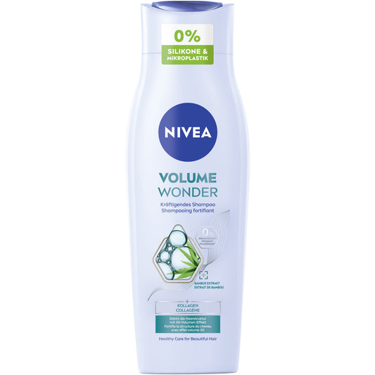 NIVEA Shampoo Volume Wonder Flasche Kunststoff, 97 % recycelt 0,25l