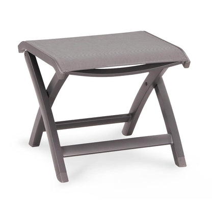 BEST Gartenhocker Larino 48 x 43 x 48 cm (B x H x T) 2,9kg Kunststoffgewebe anthrazit 2 St./Pack.