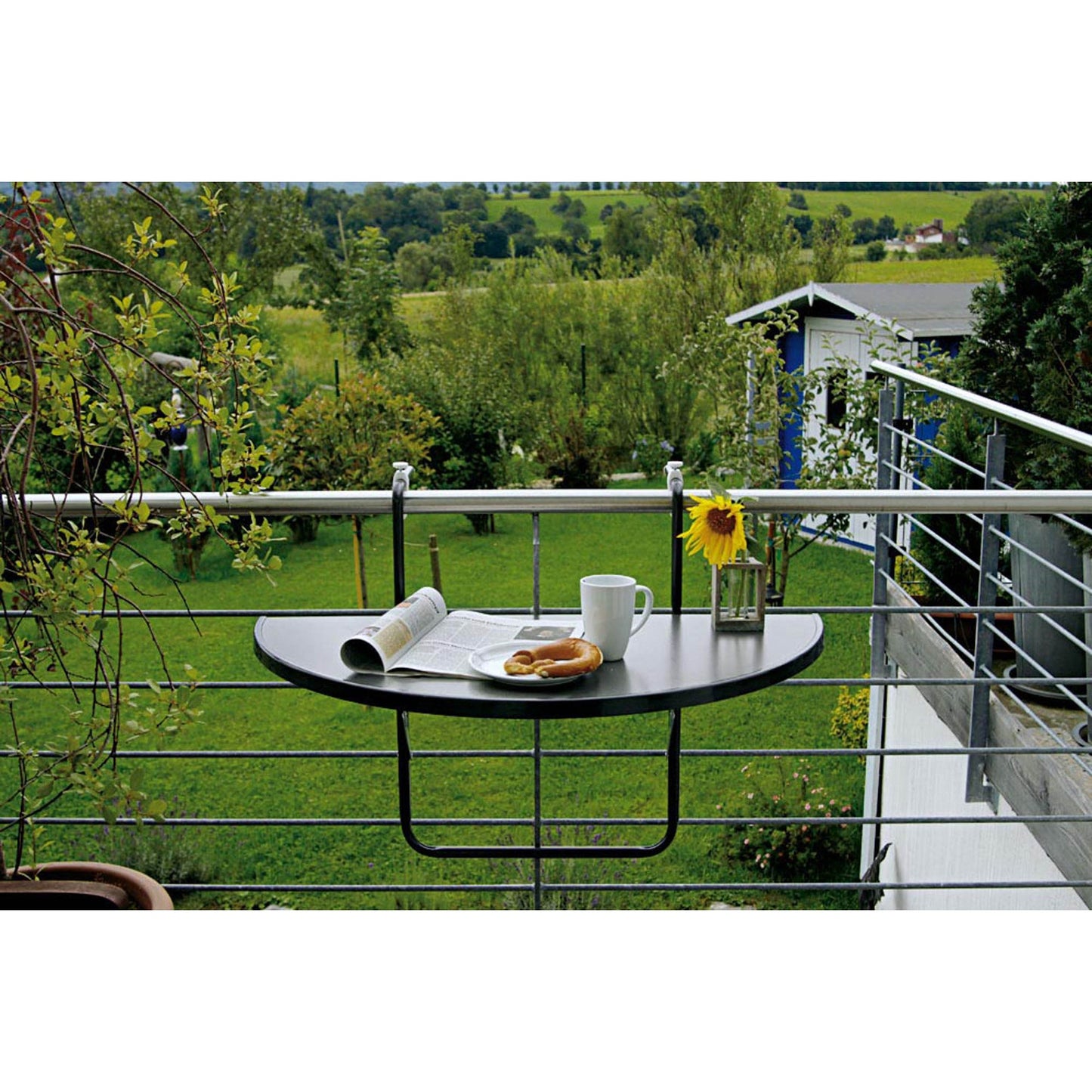BEST Balkonhängetisch Butler 100 x 8 x 50 cm (B x H x T) geeignet für: Brüstungsbreite von 15 cm 7,2kg Kunststoff anthrazit