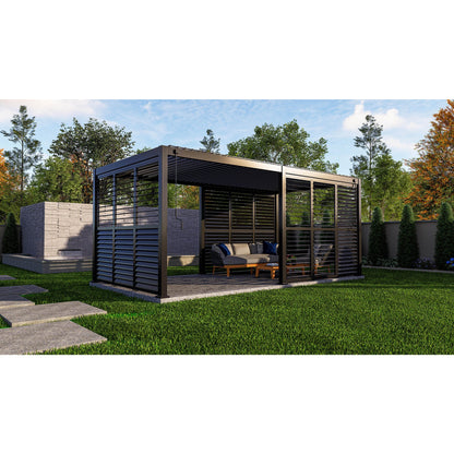 BEST Zubehör Terrassenüberdachung Shutter Seitenwand Best Terrassenüberdachung Cadiz 49936050 , 49953050, 49972050 113 x 229 x 5 cm (B x H x T) Aluminium anthrazit
