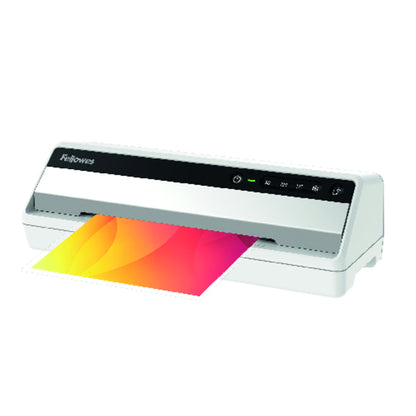Fellowes® Laminiergerät SaturnT Heiß-/Kaltlaminierung 47,9 x 11,7 x 15,4 cm (B x H x T) DIN A3 weiß/grau
