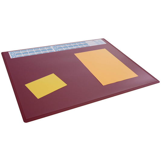DURABLE Schreibunterlage 65 x 50 cm (B x H) mit Kalender 2 Jahre Polypropylen rot