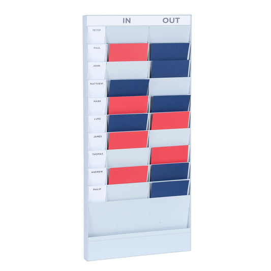 Paperflow Kartentafel Planer Grundelement 58 x 126,3 x 4,6 cm (B x H x T) DIN A4 20 Fächer Polystyrol
