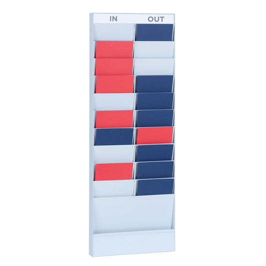 Paperflow Kartentafel Planer Anbauelement 47,7 x 126,3 x 4,6 cm (B x H x T) DIN A4 20 Fächer Polystyrol