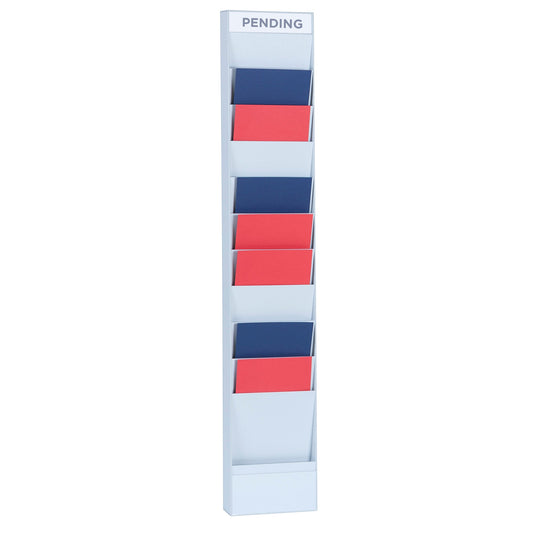 Paperflow Kartentafel Planer Zusatzelement 24,1 x 126,3 x 4,6 cm (B x H x T) DIN A4 10 Fächer Polystyrol