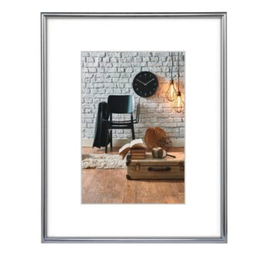 Hama Bilderrahmen Sevilla 13 x 18 cm (B x H) 9 x 13 cm (B x H) Antireflexglas Kunststoff silber matt