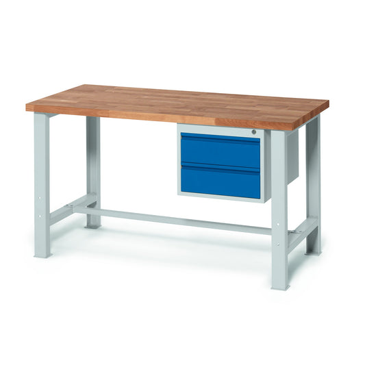 Unterbaucontainer WS Profi System Werkbank WS PROFI SYSTEM 460 x 380 x 600 mm (B x H x T) 2 Schubladen Stahl enzianblau
