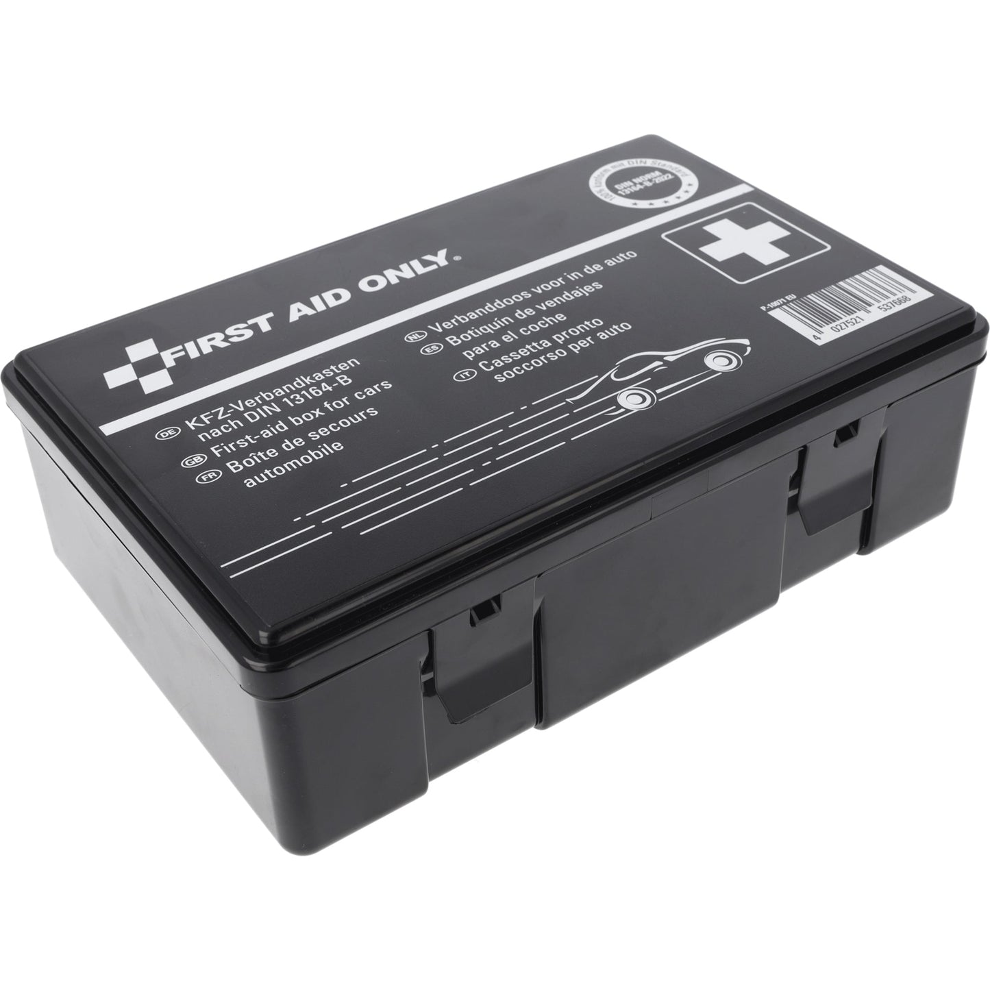 FIRST AID ONLY Verbandkasten Kfz Kunststoff schwarz DIN 13164