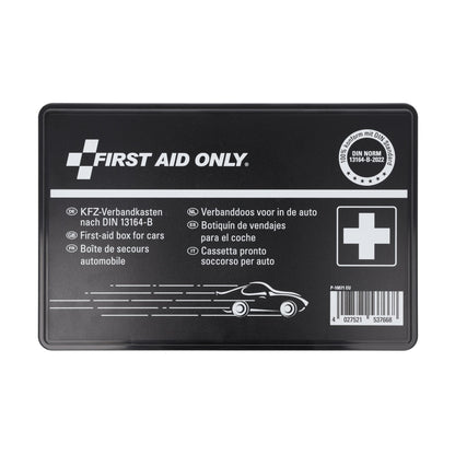 FIRST AID ONLY Verbandkasten Kfz Kunststoff schwarz DIN 13164
