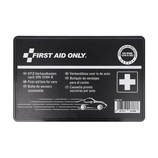 FIRST AID ONLY Verbandkasten Kfz Kunststoff schwarz DIN 13164