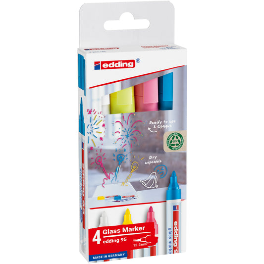 edding Glasmarker 4-95-4-1 1,5-3mm sort 4St