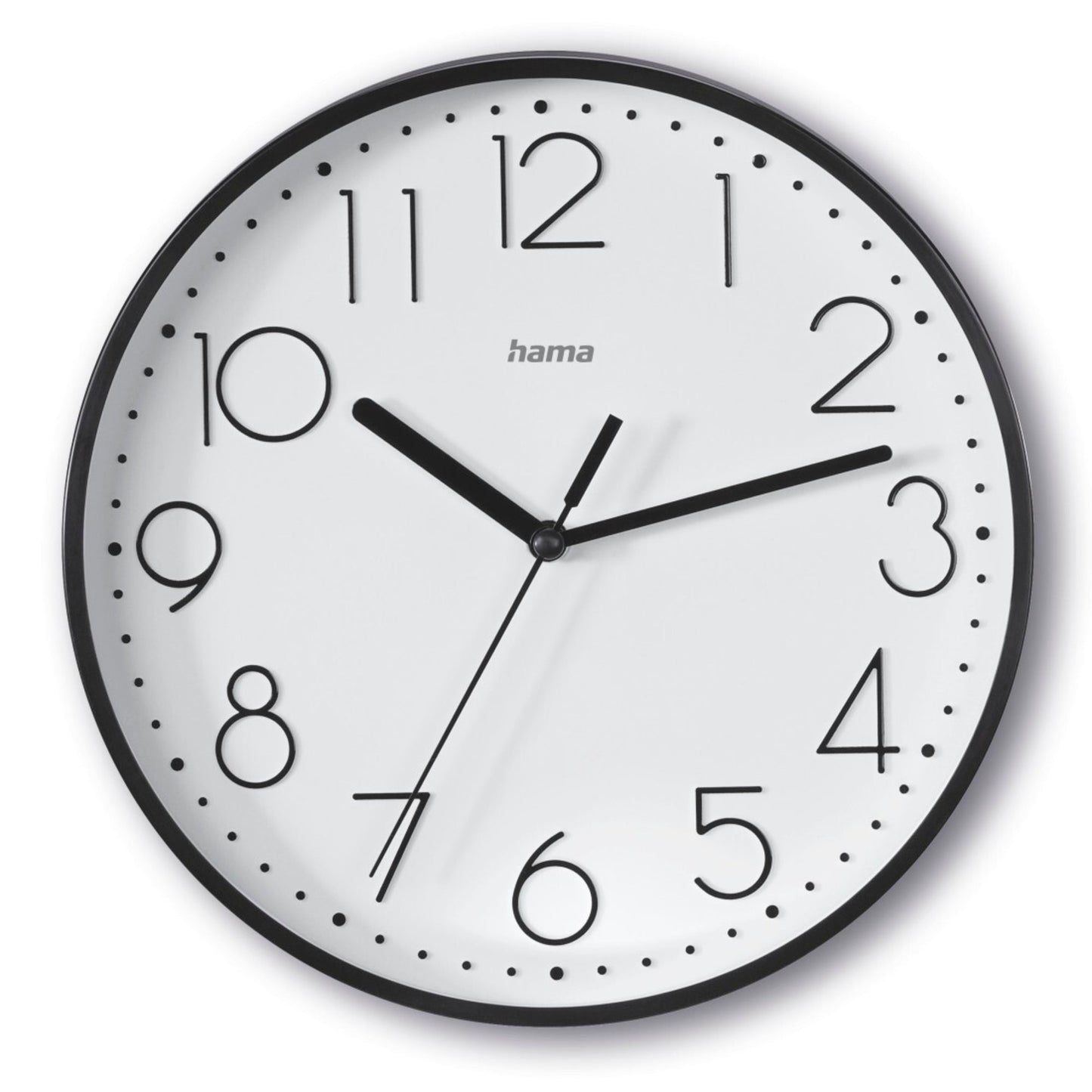 Hama Wanduhr Salina 22 x 3,5 cm (Ø x T) ohne automatische Sommer-/Winterzeitumstellung Kunststoff schwarz