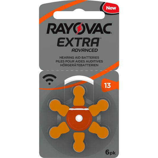 Rayovac Knopfzelle Extra Advanced Zink-Luft PR48/04606/13 1,4V 6 St./Pack.