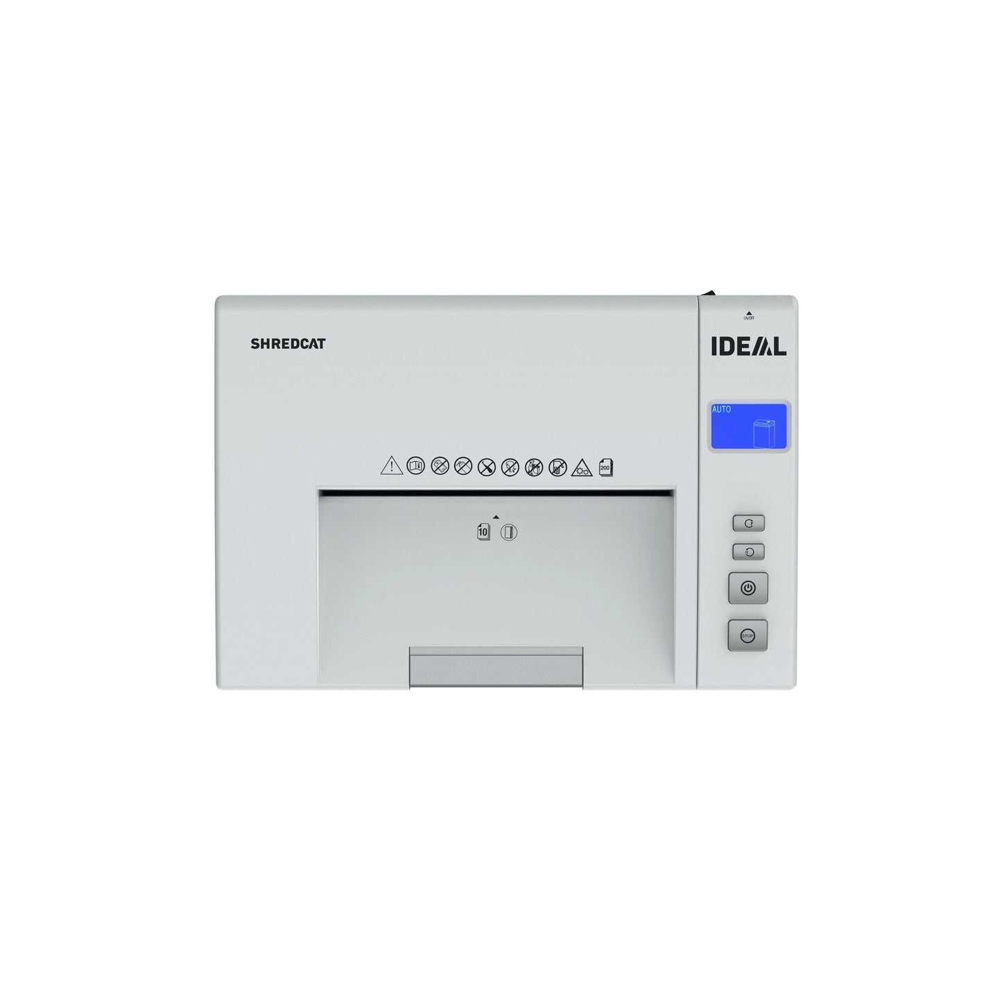 IDEAL Aktenvernichter Shredcat 8292 CC P-4 Papier, Heftklammern, Kreditkarten Partikelschnitt hellgrau