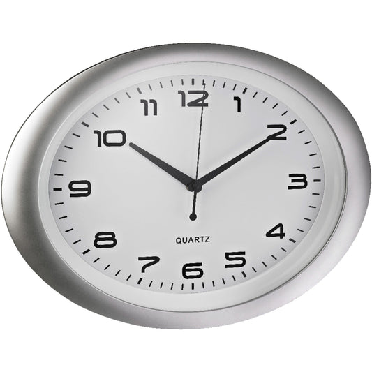 ALCO Wanduhr 40 x 5,5 x 30 cm (B x H x T) Kunststoff silber