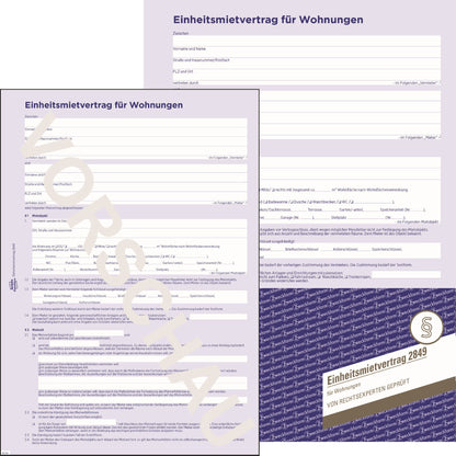 Avery Zweckform Mietvertrag 2849 DIN A4 nicht selbstdurchschreibend 4 Bl.