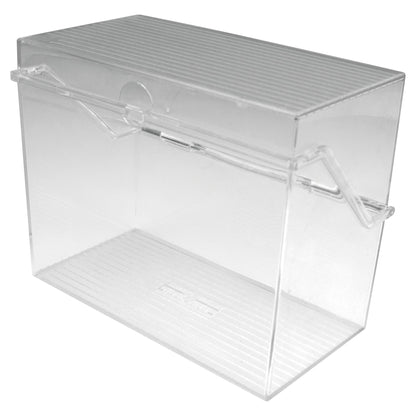 helit Karteikasten the index 12 x 9,4 x 7,3 cm (B x H x T) DIN A7 quer 300 Karten Polystyrol glasklar