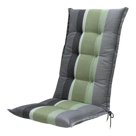 BEST Gartenauflage Hochlehner Breite des Sitzes: 60cm Tiefe der Sitzfläche: 74cm Höhe der Rückenlehne: 70cm 60 % Polyester, 40 % Baumwolle (190 g/m²) Streifendruck