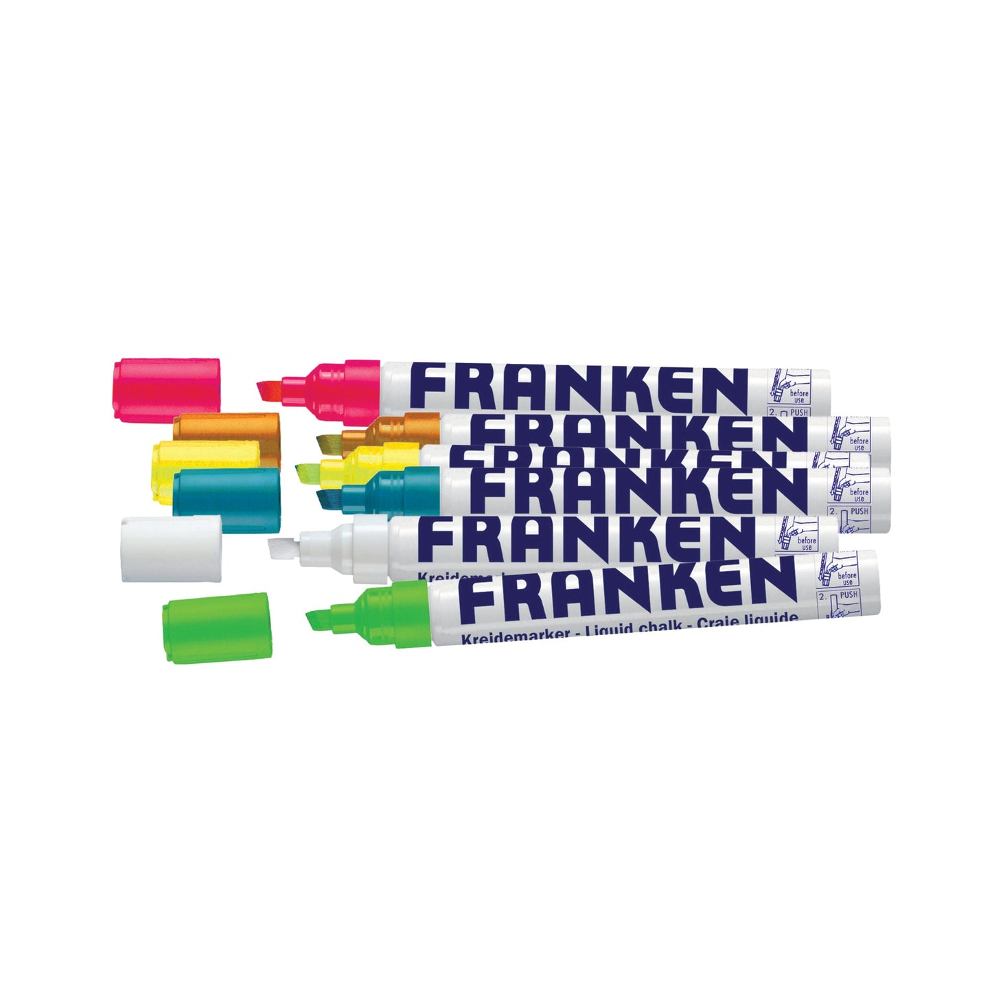 FRANKEN Kreidemarker 2-5mm farbig sortiert 6 St./Pack.