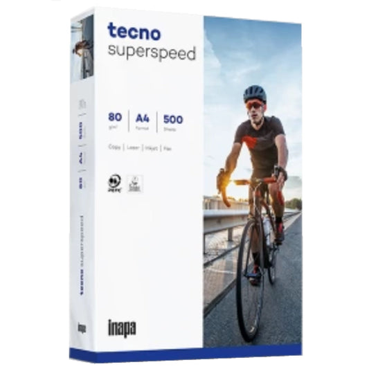 tecno Kopierpapier superspeed DIN A4 80g/m² elementar chlorfrei gebleicht weiß 500 Bl./Pack.