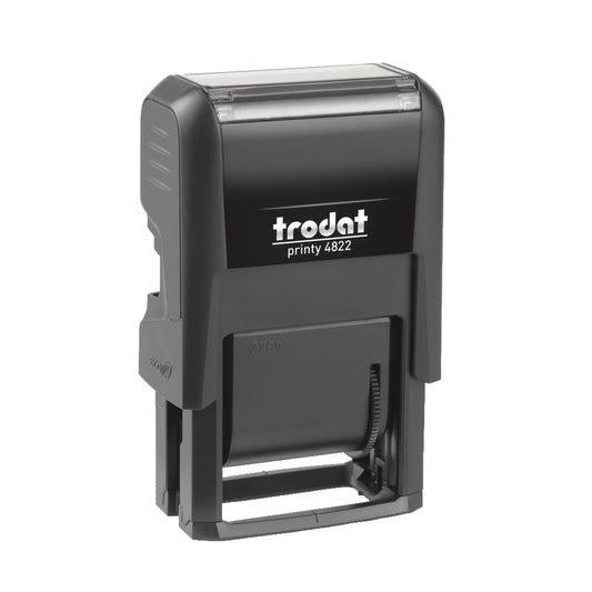 trodat® Wortbandstempel PrintyT 4.0 4822 schwarz EINSCHREIBEN, BEANTWORTET, KOPIE, PÄCKCHEN, MUSTER, GEBUCHT, ERLEDIGT, ZUR VERRECHNUNG, DRINGEND, UNGÜLTIG, BEZAHLT, BETRAG ERHALTEN Kunststoff schwarz