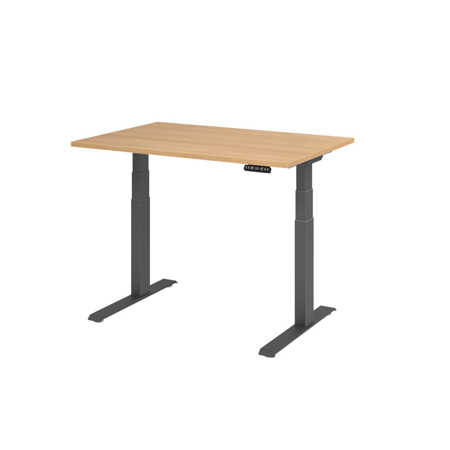 Hammerbacher Schreibtisch Basic Maße: 1.200 x 640 x 1.290 x 800 mm (B x H x T) Spanplatte eiche