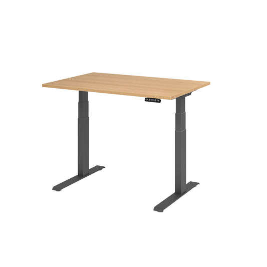 Hammerbacher Schreibtisch Basic Maße: 1.200 x 640 x 1.290 x 800 mm (B x H x T) Spanplatte eiche