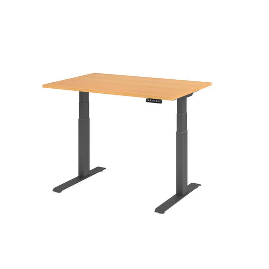 Hammerbacher Schreibtisch Basic Maße: 1.200 x 640 x 1.290 x 800 mm (B x H x T) Spanplatte buche