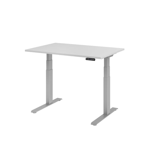 Hammerbacher Schreibtisch Basic Maße: 1.200 x 640 x 1.290 x 800 mm (B x H x T) Spanplatte grau