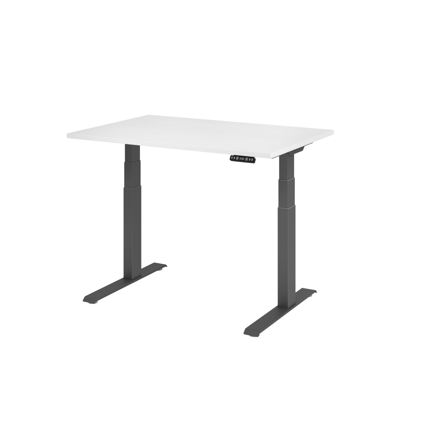 Hammerbacher Schreibtisch Basic Maße: 1.200 x 640 x 1.290 x 800 mm (B x H x T) Spanplatte weiß