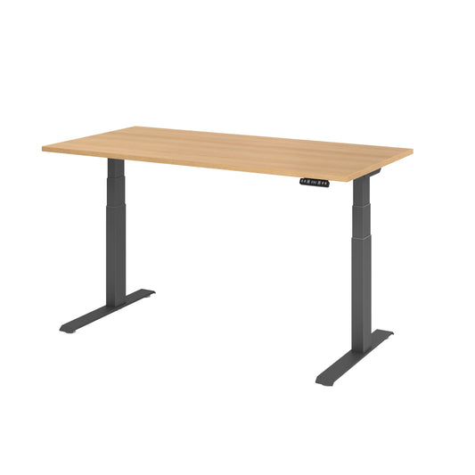 Hammerbacher Schreibtisch Basic Maße: 1.600 x 640 x 1.290 x 800 mm (B x H x T) Spanplatte eiche