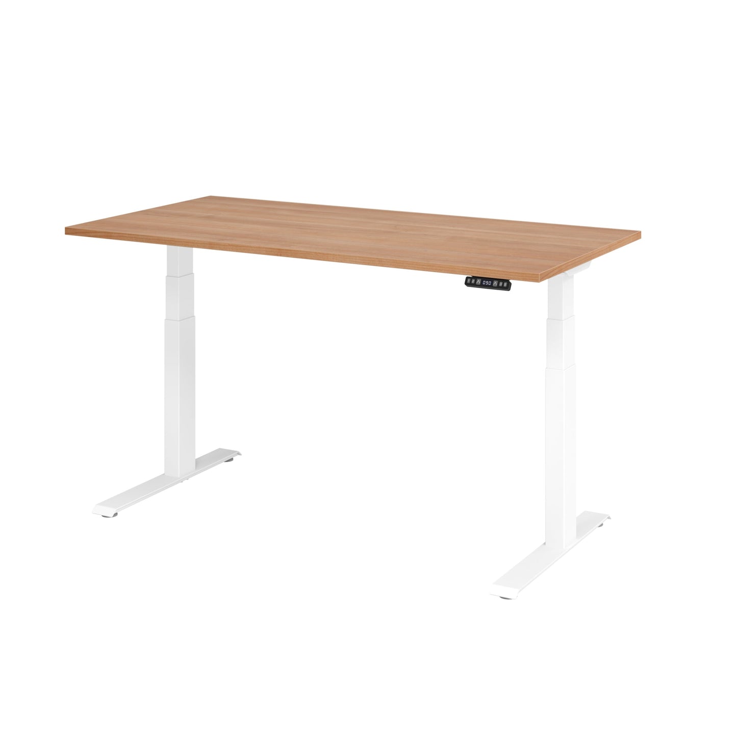 Hammerbacher Schreibtisch Basic Maße: 1.600 x 640 x 1.290 x 800 mm (B x H x T) Spanplatte nussbaum