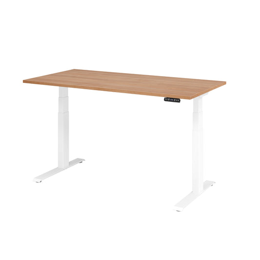 Hammerbacher Schreibtisch Basic Maße: 1.600 x 640 x 1.290 x 800 mm (B x H x T) Spanplatte nussbaum