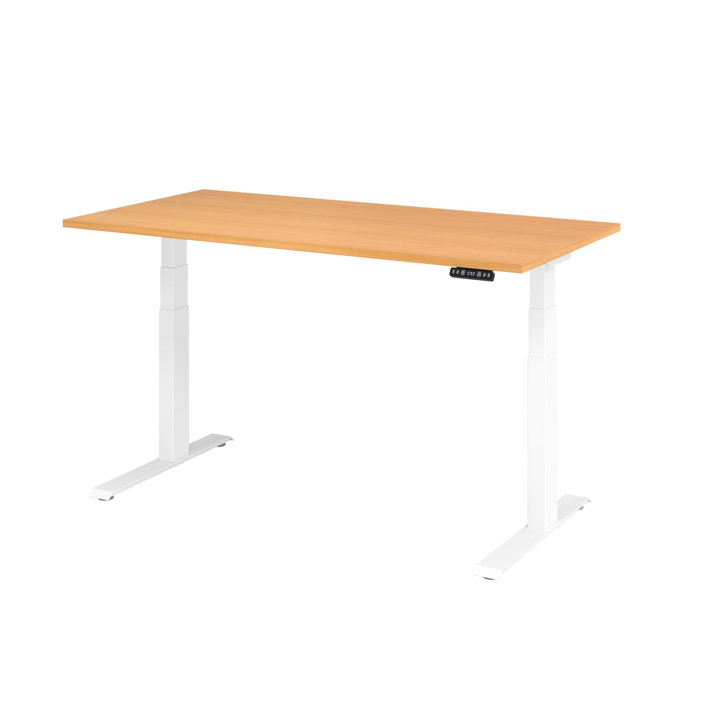 Hammerbacher Schreibtisch Basic Maße: 1.600 x 640 x 1.290 x 800 mm (B x H x T) Spanplatte buche